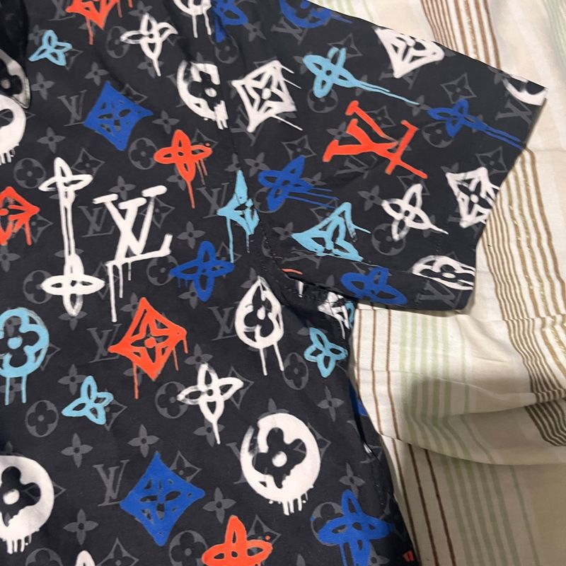 Camisa Louis Vuitton Graffiti, Camisa Masculina Louis Vuitton Usado  91278298