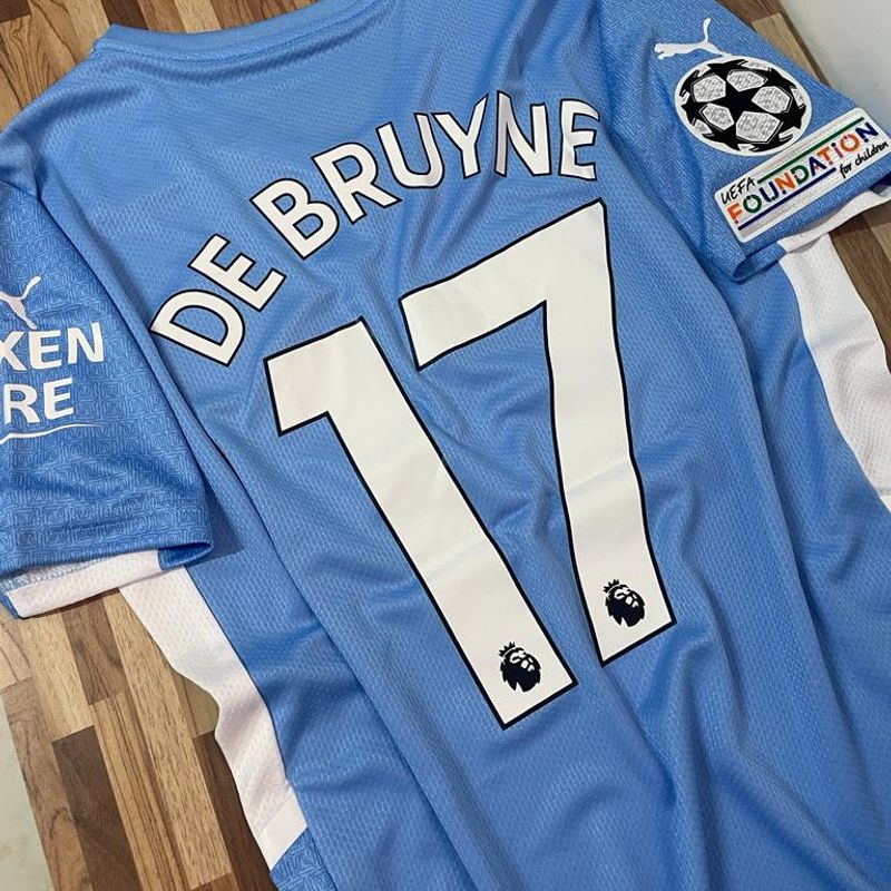 Camisa Manchester City Puma Kevin de Bruyne #17 Champions League