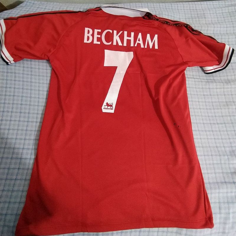 Camisa Manchester United #7 Beckham Retrô Vermelha Sharp Polo