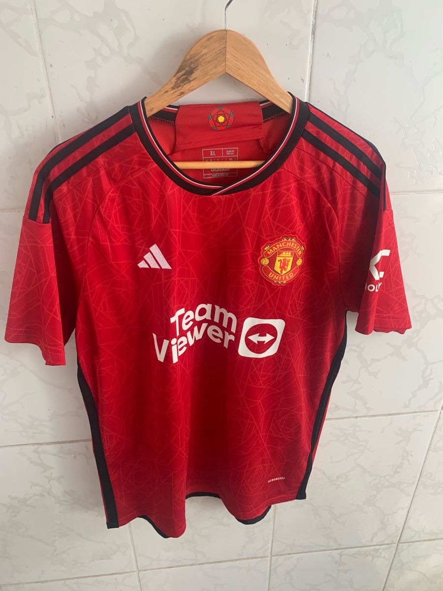 Camisa Manchester United Adidas Vermelha Rp | Camiseta Masculina Adidas ...