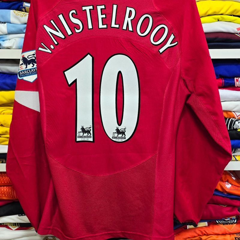 Camisa Manchester United Home 04-05 M Manga Longa V.Nistelrooy 10