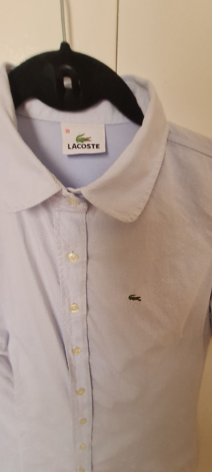 camisa manga curta azul- 38 - manga curta lacoste