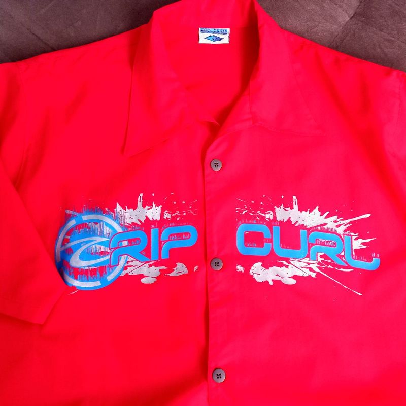Camisa Masculina em Tactel Vermelho Tam.G Surf Surfista, Camisa Masculina  Usado 84911489