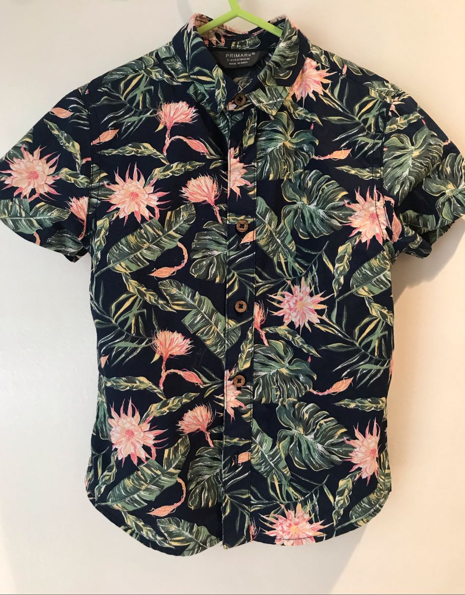camisa infantil floral