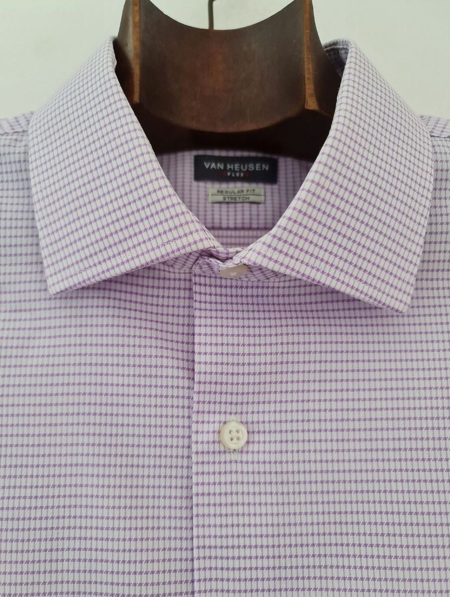 Camisa Masculina Lilas Lavanda Van Heusen Flex Regular Fit Strech, Camisa  Masculina Van Heusen Usado 79544413