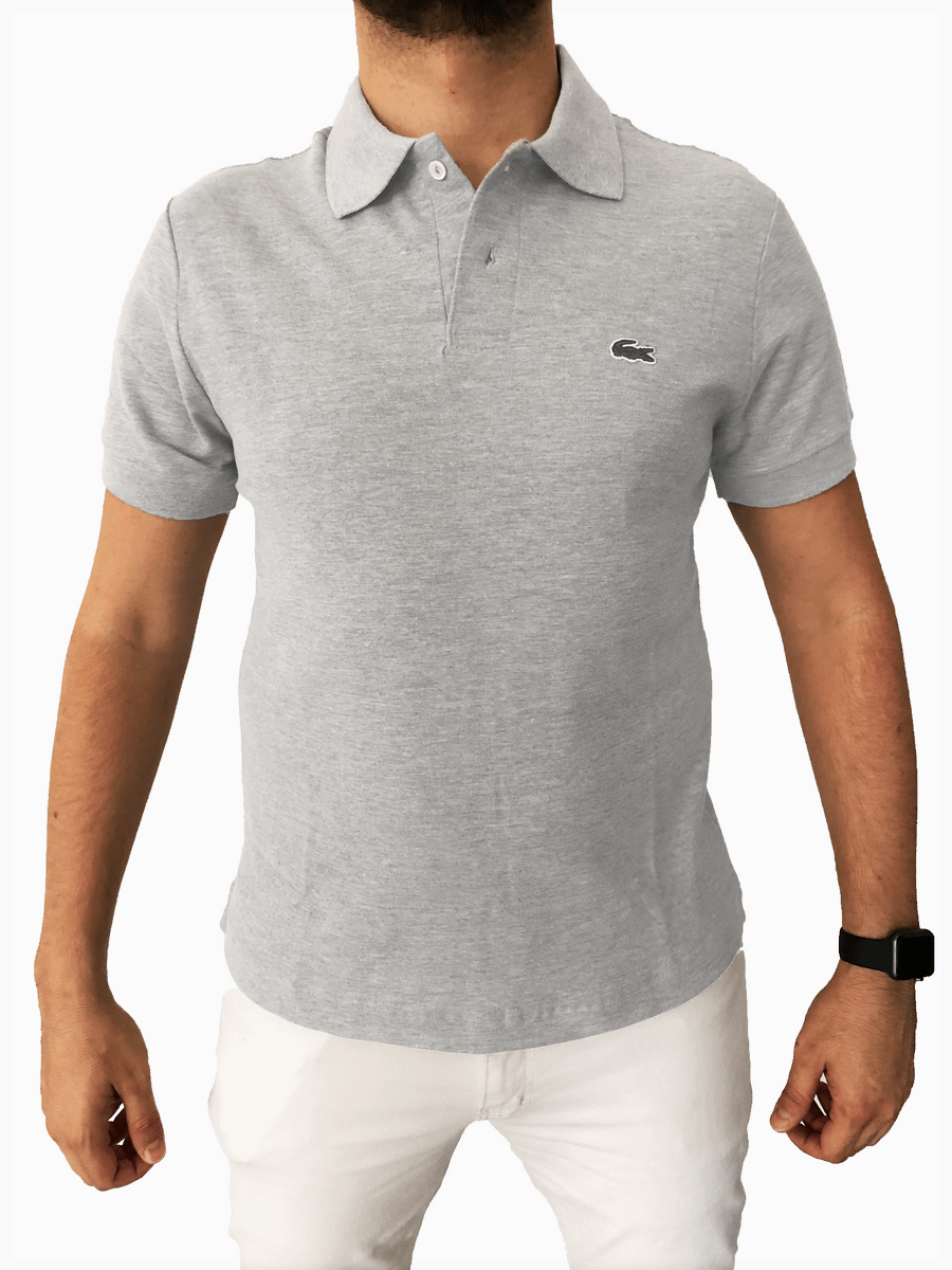 polo lacoste cinza