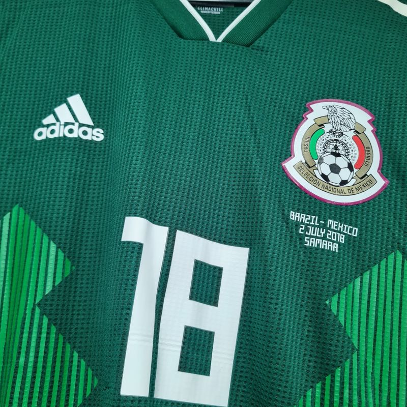 Camisa Mexico Home Copa 2018 Tamanho M Modelo Jogador Cuadrado 18
