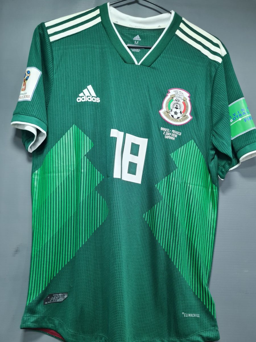 Camisa Mexico Home Copa 2018 Tamanho M Modelo Jogador Cuadrado 18