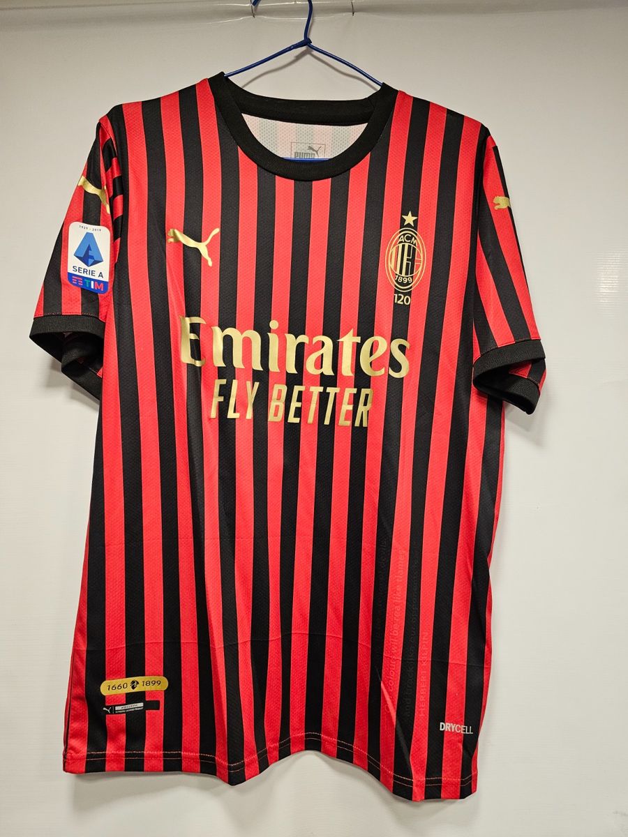 Jersey ac milan 120 años hot sale