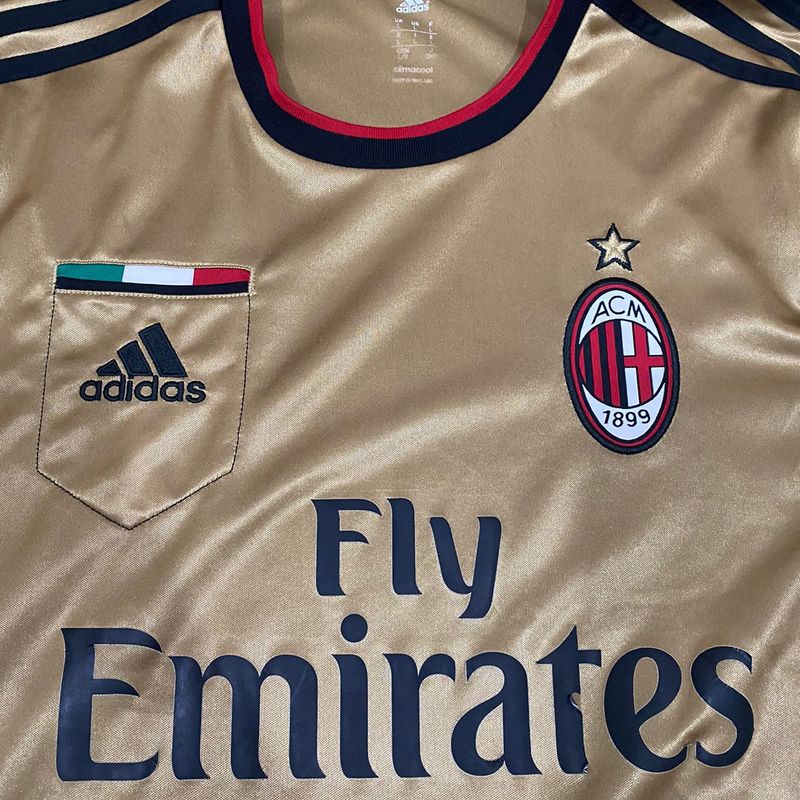 Camisa do AC Milan Dourada 2013/2014