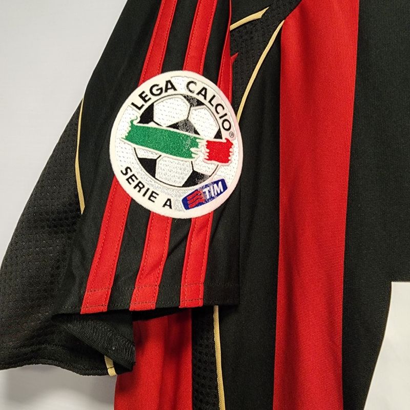 Camisa Milan Home 06-07 G Gattuso 8 Série a Importada Oficial