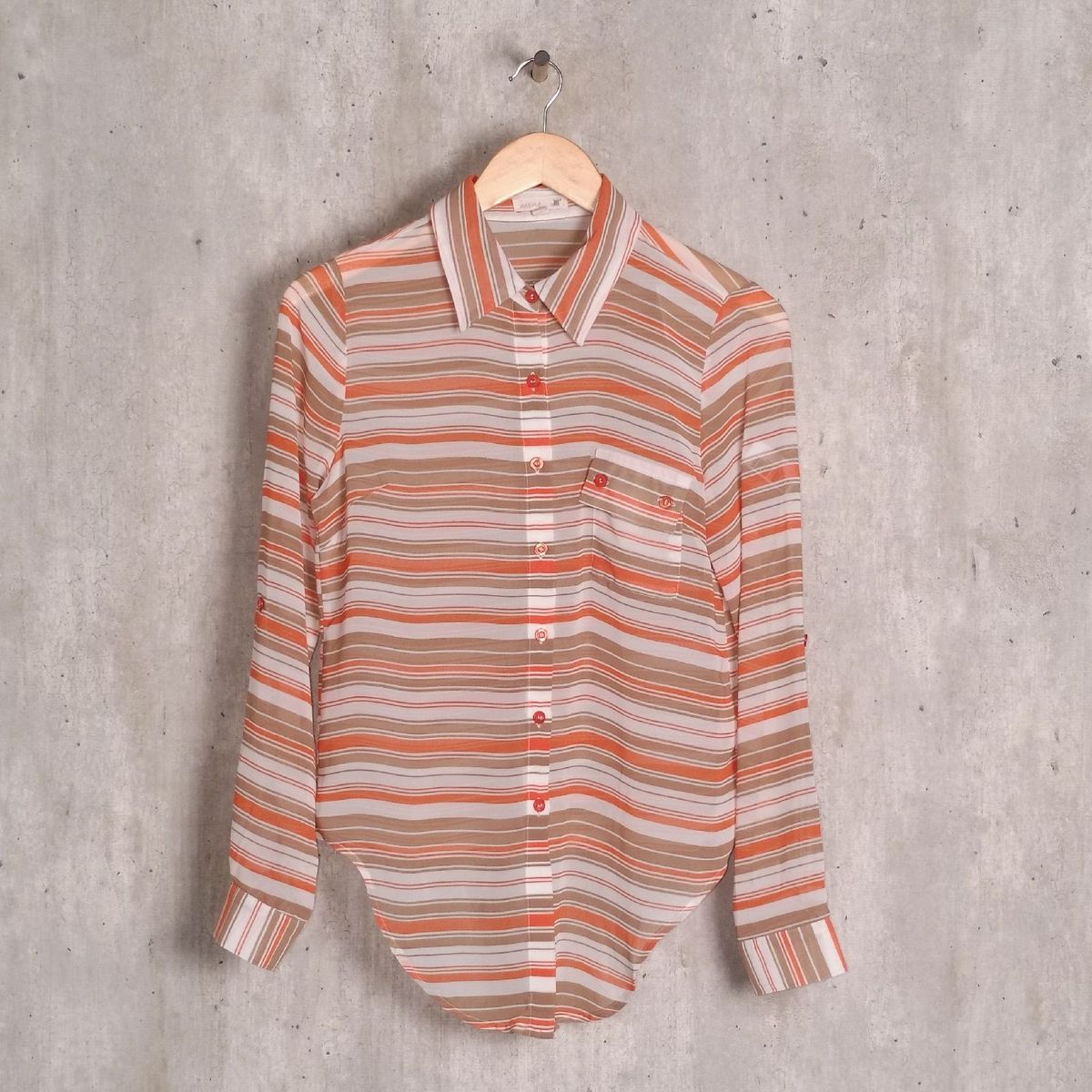 camisa multicolor listrada - camisas mine