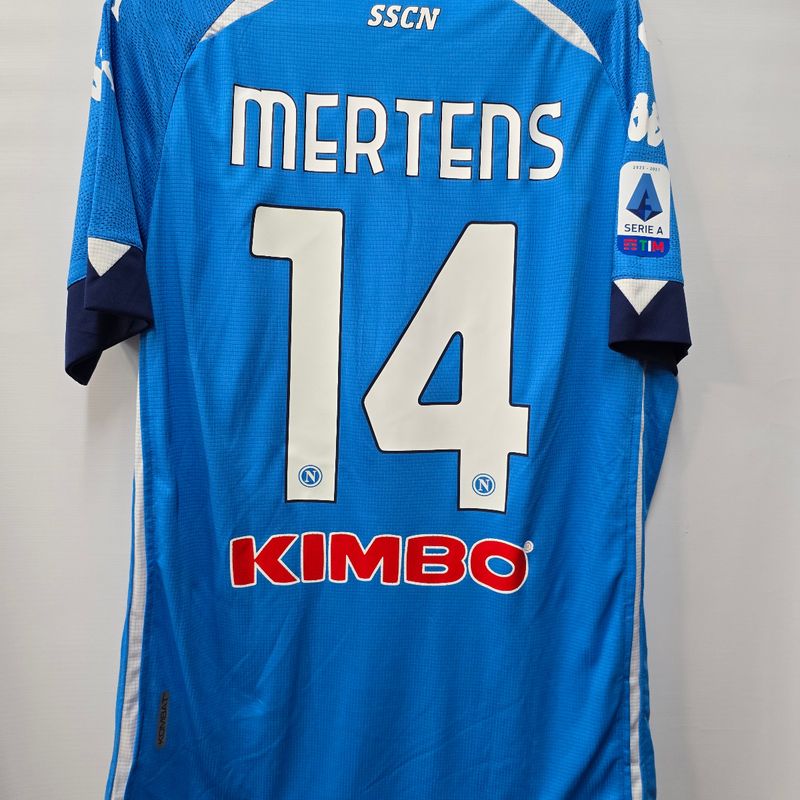 Camisa Napoli Home 20-21 G Mertens 14 Série a Jogador Oficial Na