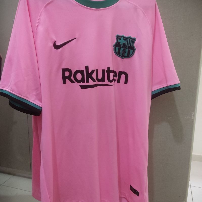 Camisa Nike Barcelona Masculina Torcedor 2020/2022 Rosa, Camisa Masculina  Nike Usado 94585581