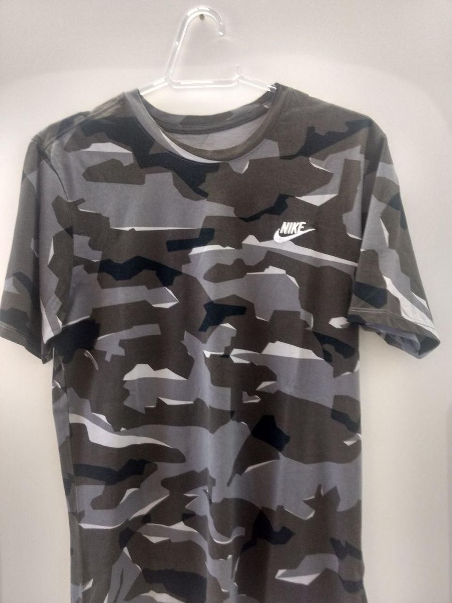 camiseta nike camuflada azul