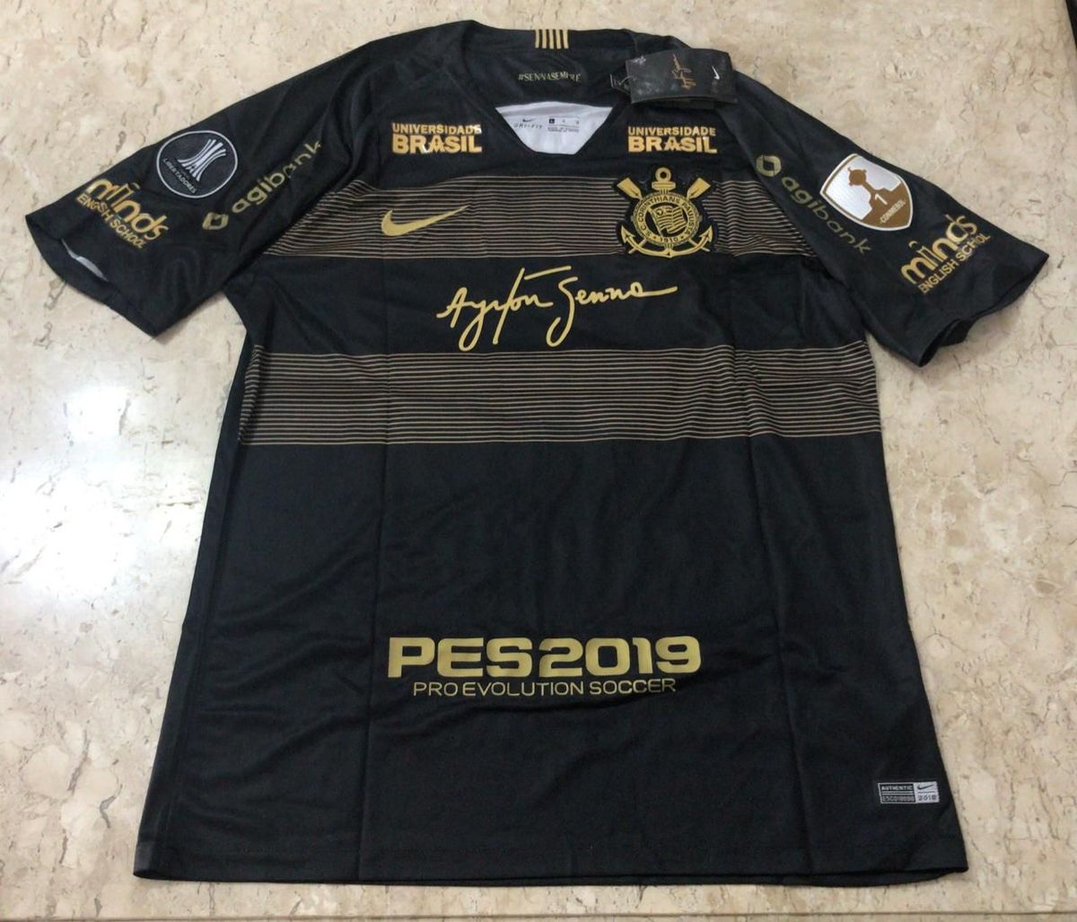 camiseta masculina corinthians ayrton senna