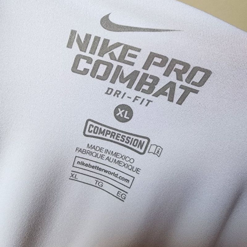 Camisa Nike Pro Combat Dri Fit Branca Xl Compressão | Nike Usado