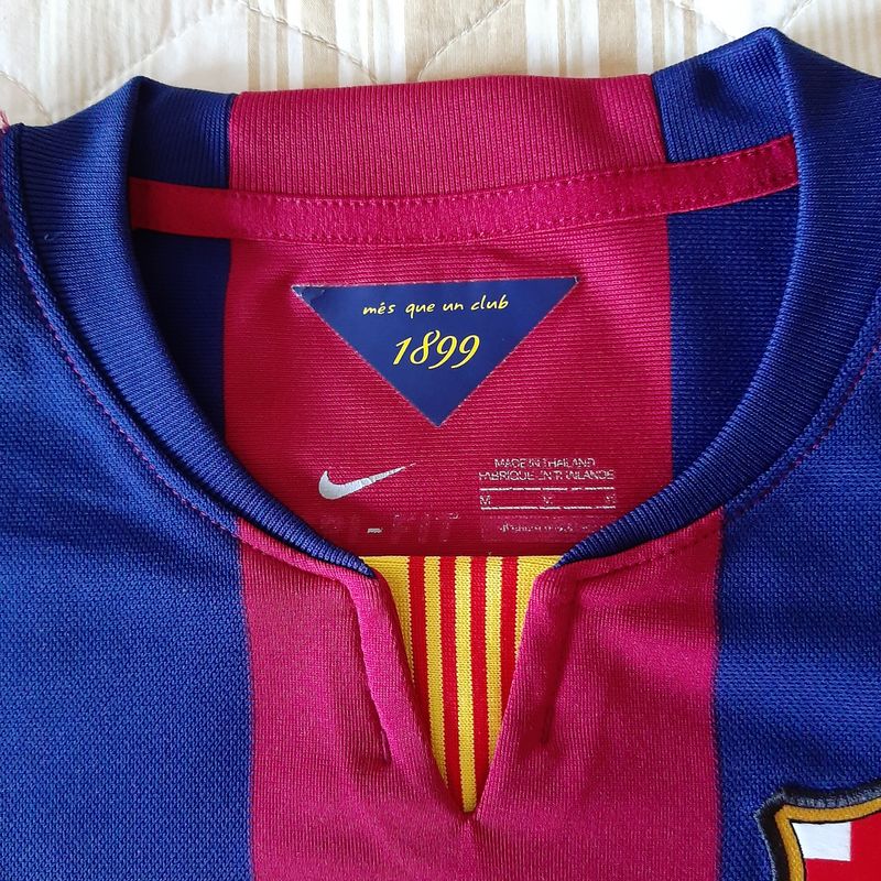 Camisa Barcelona 14/15 I Home Retro Vermelha e Azul Nike