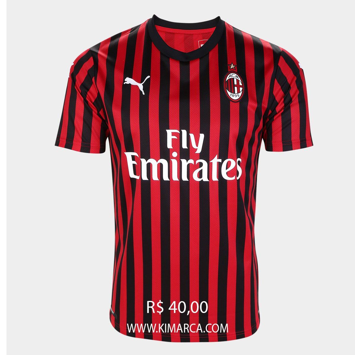 Camisa Oficial Do Milan 2020 | Roupa Esportiva Masculino Milan Nunca ...