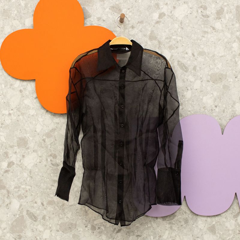 Zara camisa organza hotsell