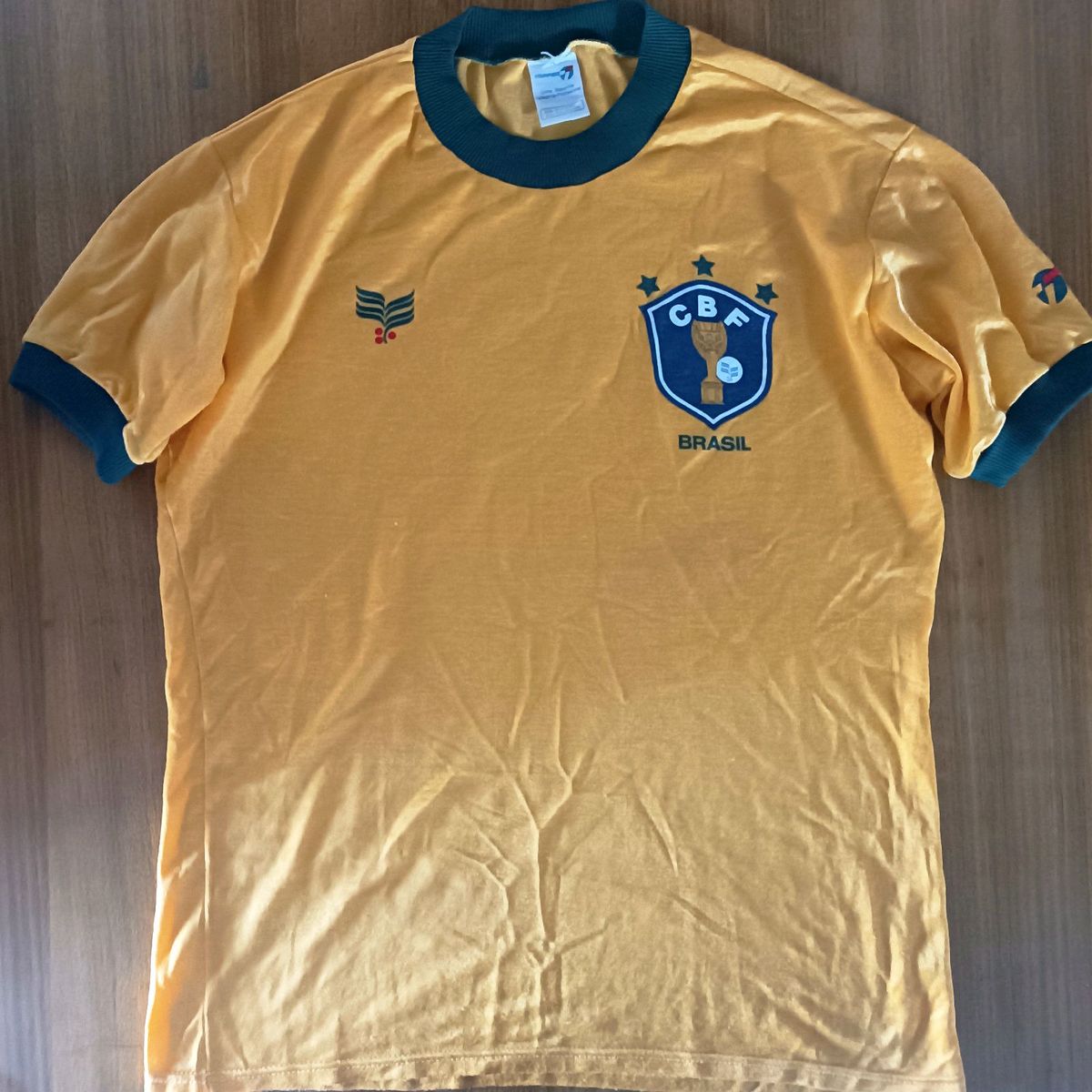 Camisa Original 1982 Cbf Cafézinho Seleção Brasileira Topper Amarela ...