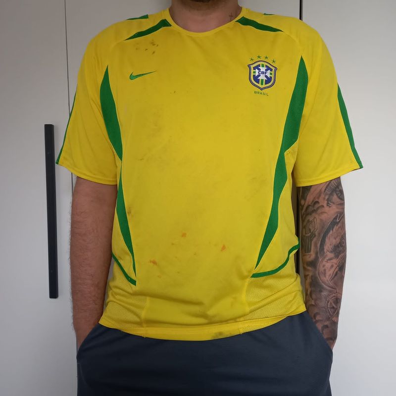 Camisa Original Brasil Copa do Mundo 2002 Tamanho G, Camisa Masculina  Usado 90194051
