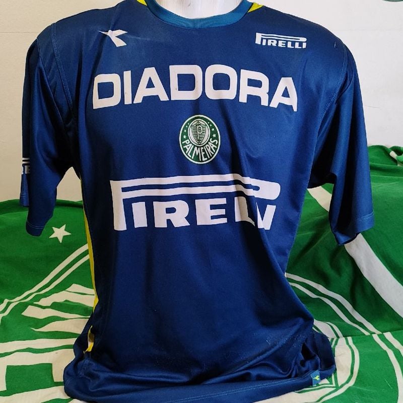 Camisa Palmeiras Diadora Treino 2002 Oficial Original G Azul