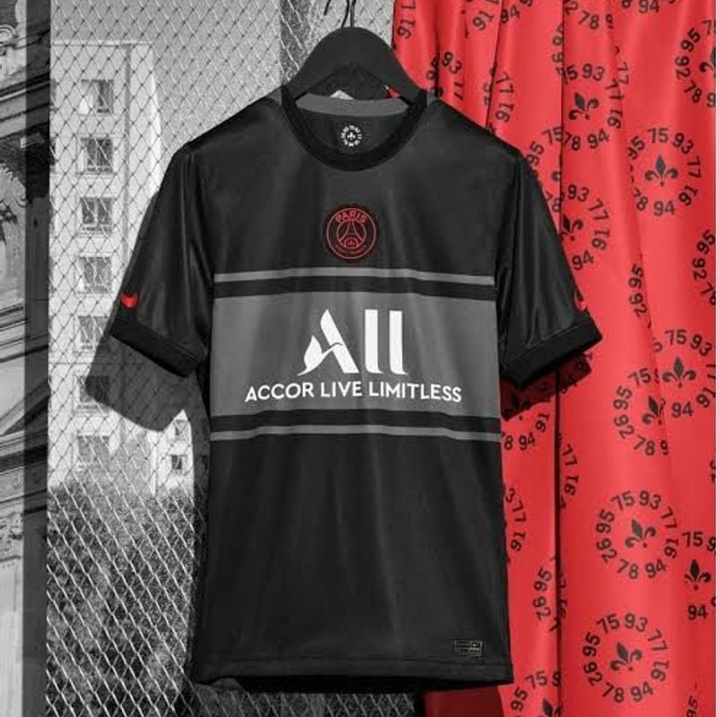 Camisa Paris Saint Germain Third Psg 21/22 Nike Masculina Preta
