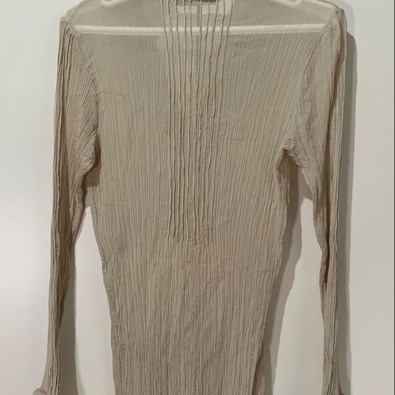 Camisa plisada zara hotsell