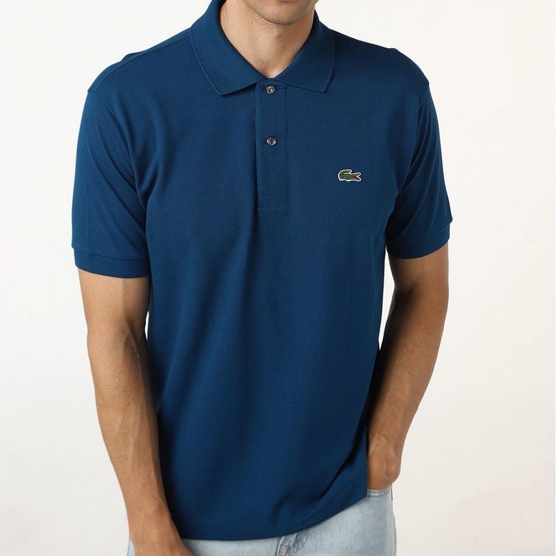 Polo azul lacoste hot sale