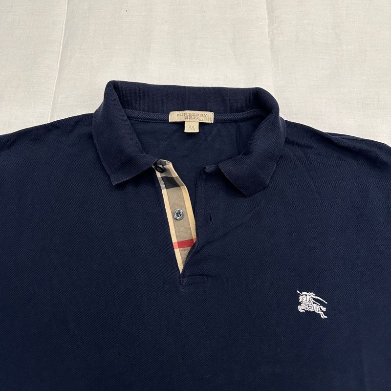 Polo burberry azul marinho hotsell