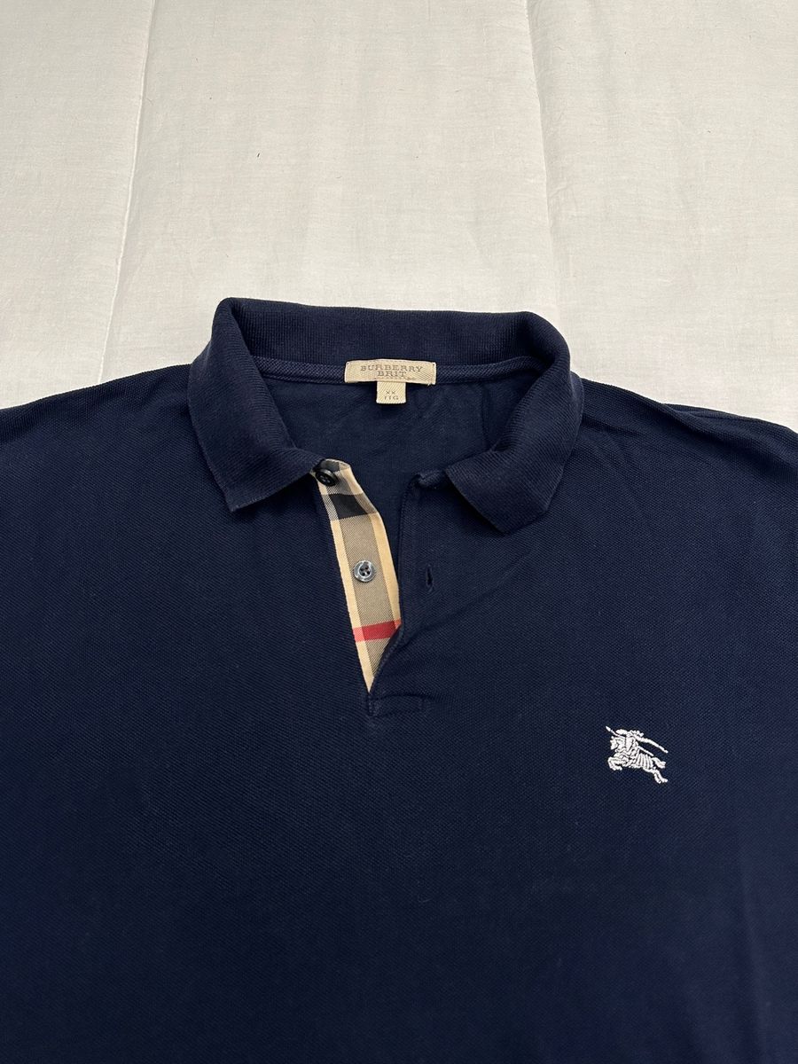 Camisa burberry shop azul marinho