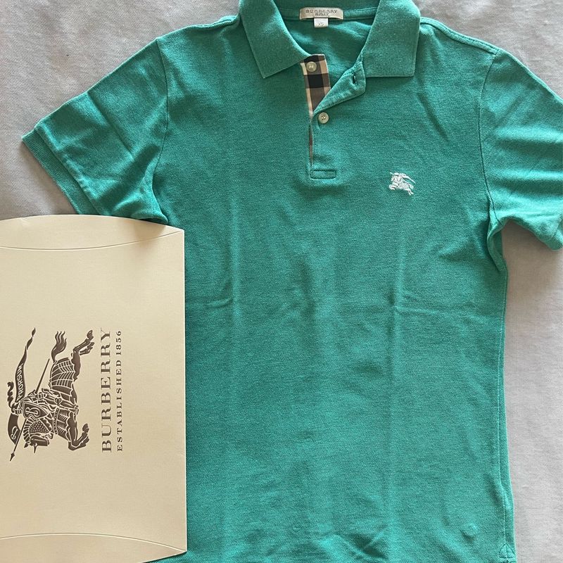 Polo burberry verde best sale