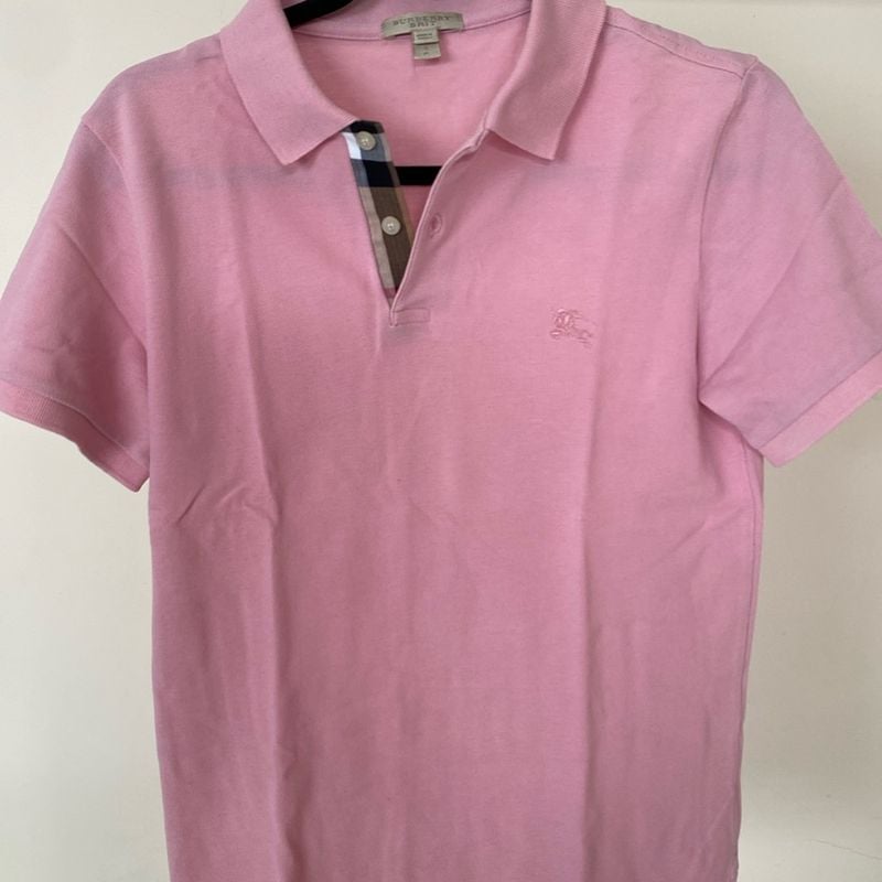 Camisa Polo Burberry Rosa P Camisa Masculina Burberry Usado 105078177  enjoei - Main Image