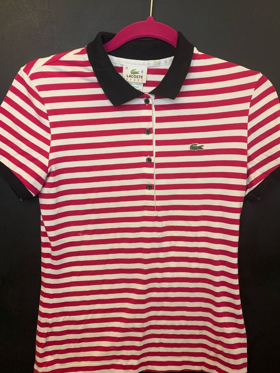 Camisa lacoste hot sale listrada feminina