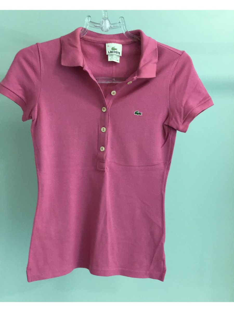 camisa polo feminina rosa