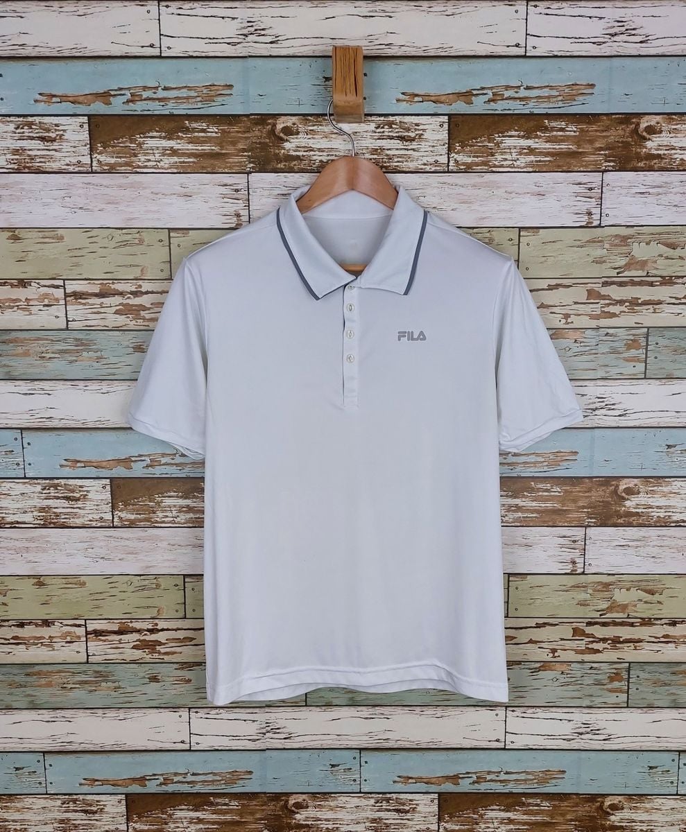 Fila Black Cotton Men Polo