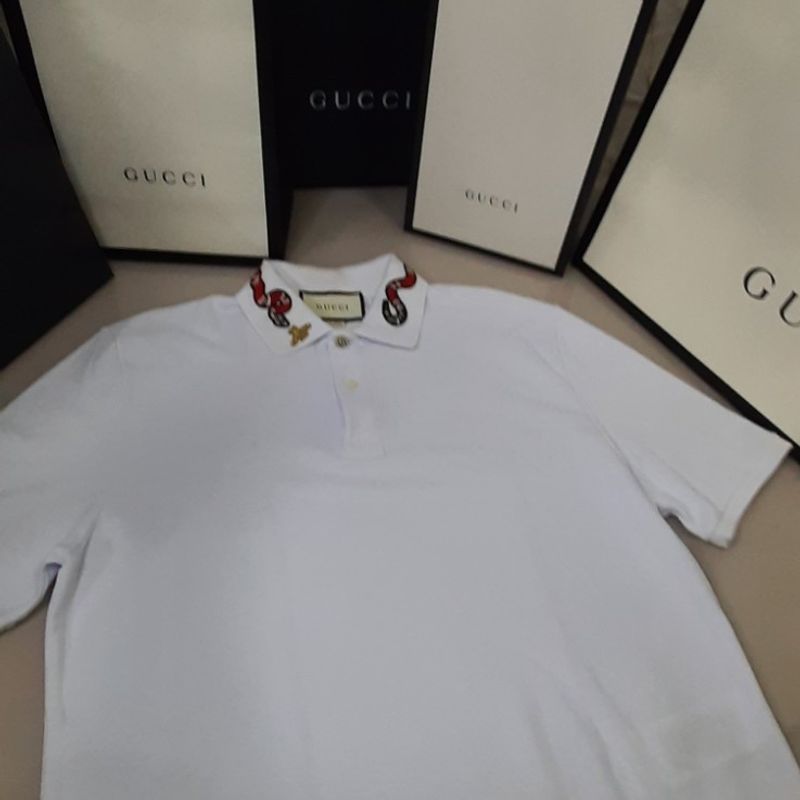 Camisa Polo Gucci Kingsnake Branco Tam G Camisa Masculina Gucci Usado 79270291 enjoei