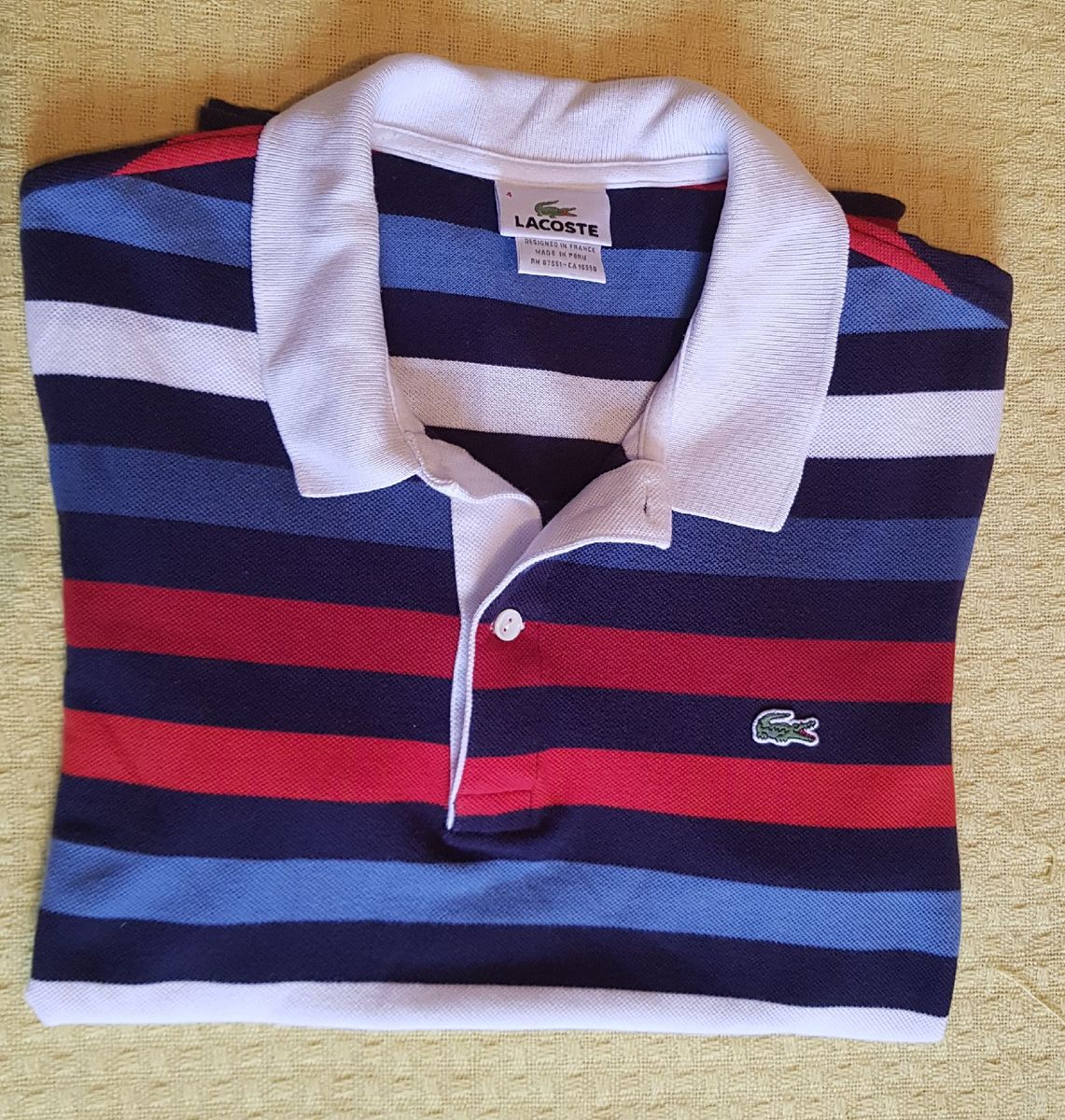 polo lacoste listrada original