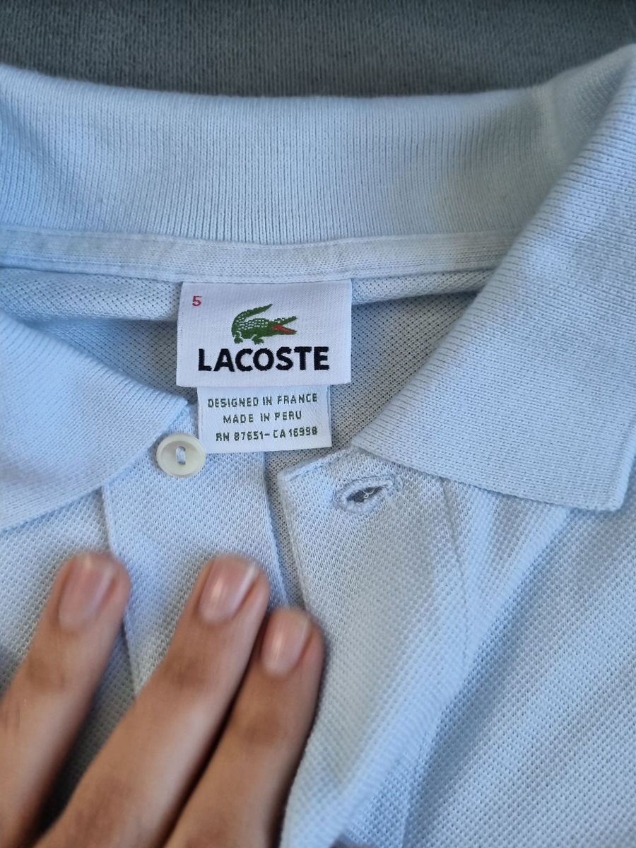 Camisa Polo Lacoste Azul Pouqu Ssimo Uso Tamanho Gg Camisa Masculina Lacoste Usado