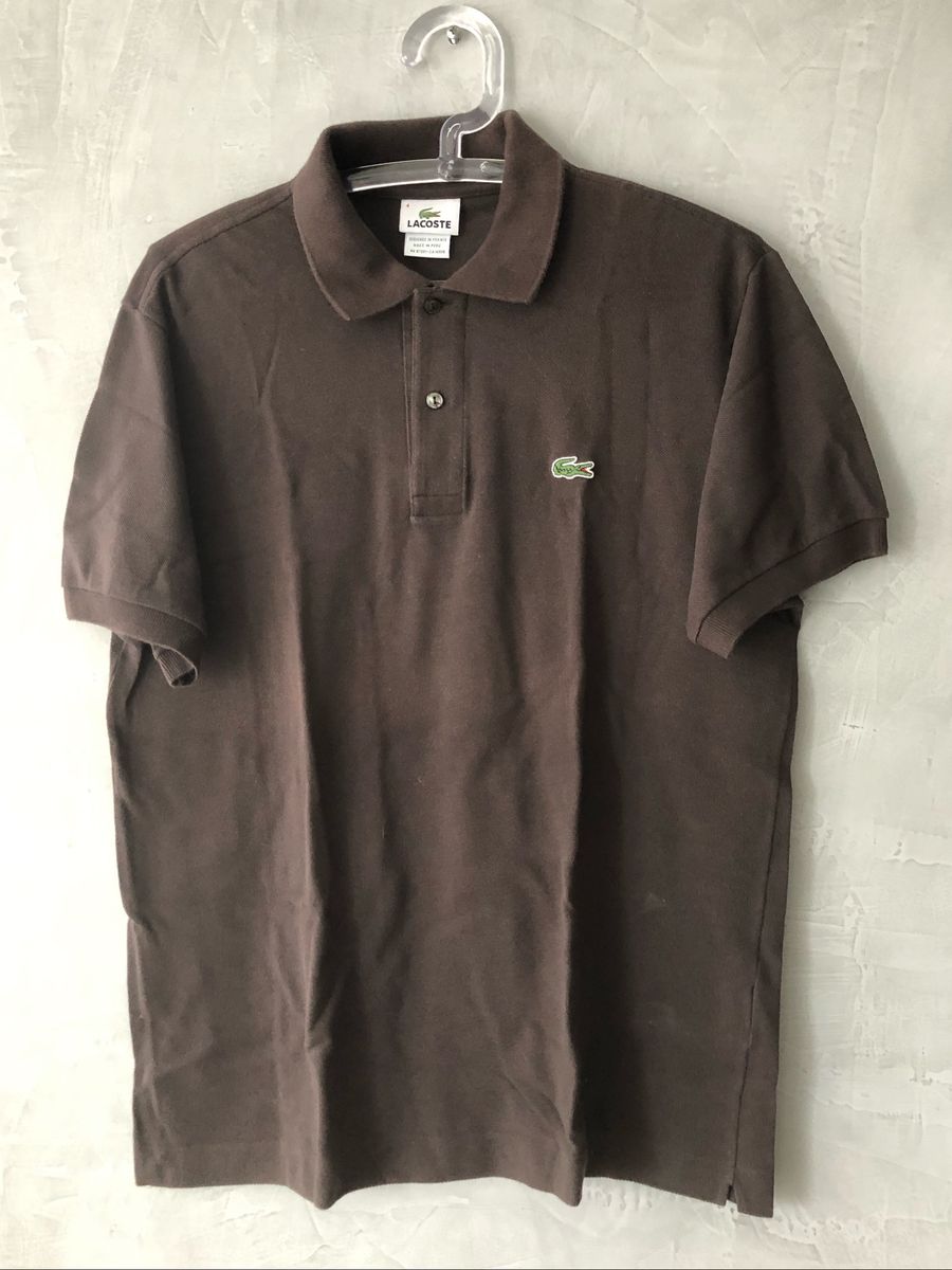 polo lacoste marrom