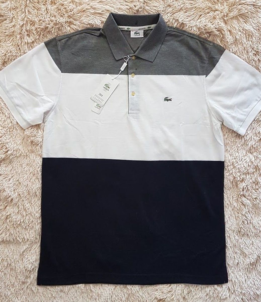 polo lacoste listrada original