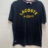 camisa pólo lacoste preta, tamanho g - manga curta lacoste