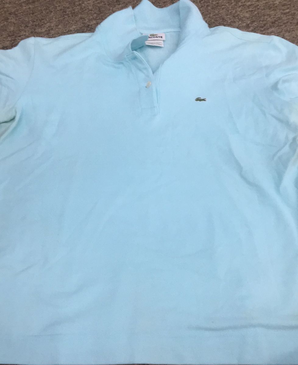 Camisa Polo Lacoste Tam G Azul Claro Camisa Feminina Lacoste Usado Enjoei