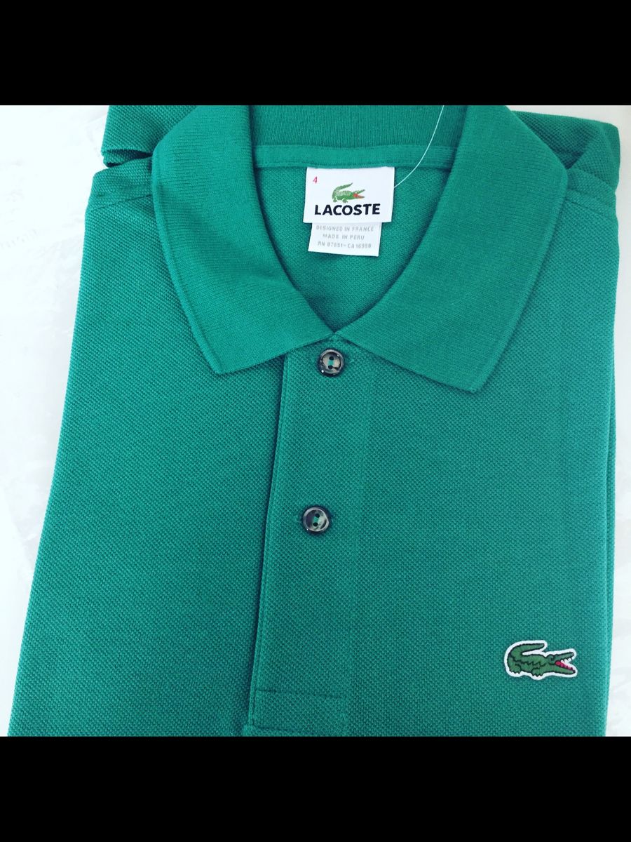 polo lacoste verde escuro