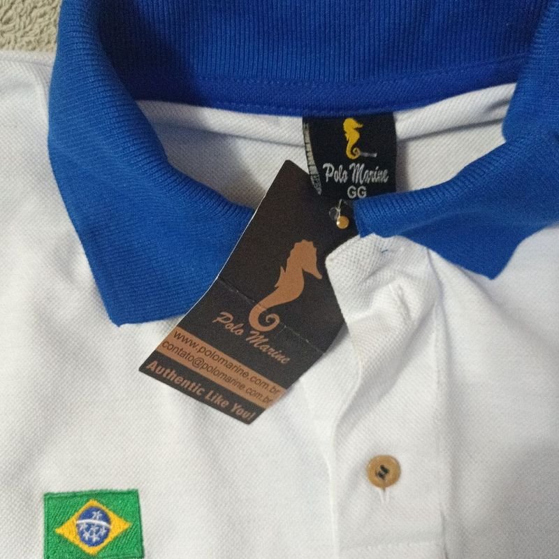 Camisa Polo Brasil - Branca - Comprar em Polo Marine