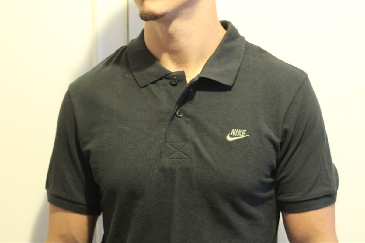 camisa polo nike cinza