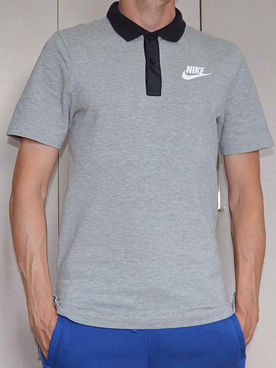 camisa polo nike cinza