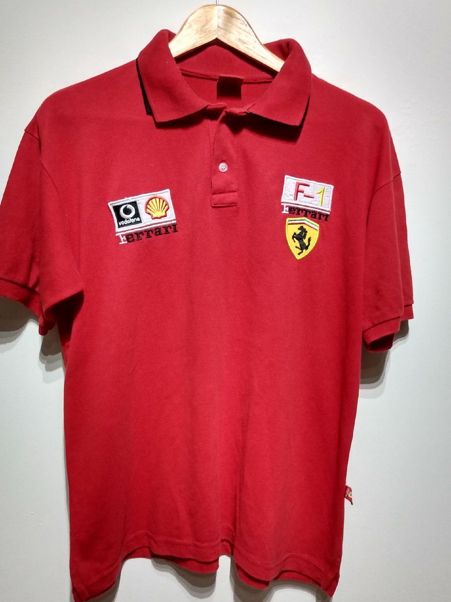 Camisa Polo Original Scuderia Ferrari Utilizada Somente Duas Vezes | Camisa Masculina Ferrari ...