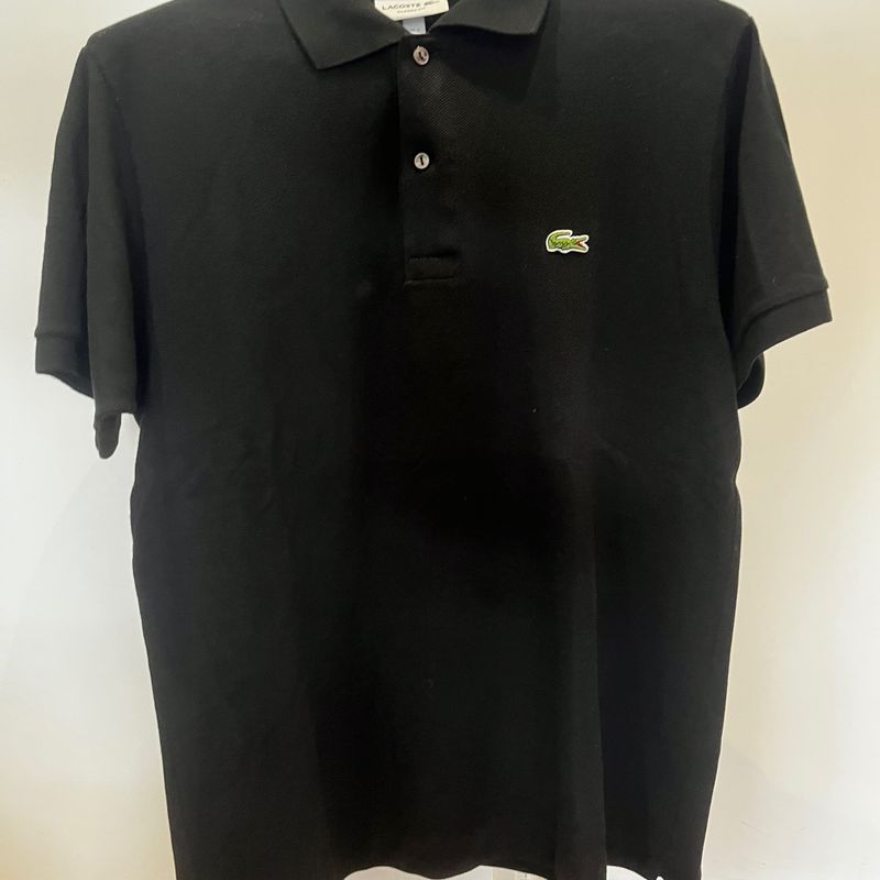 Polo clearance lacoste preta